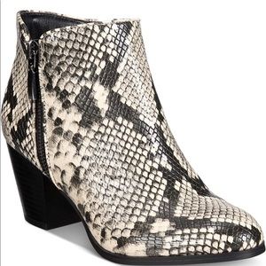 Style & co snake skin pattern booties
